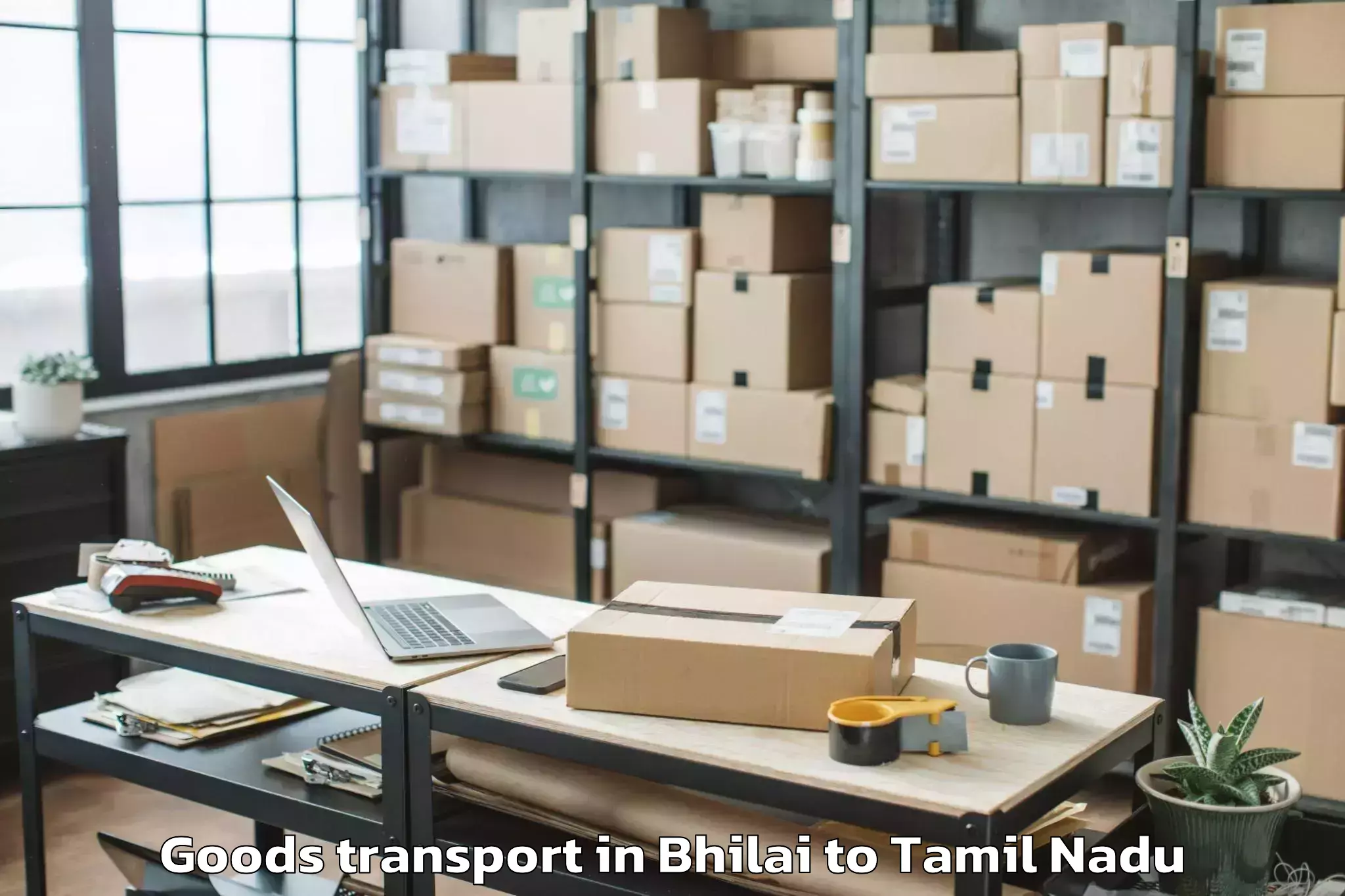 Quality Bhilai to Bodinayakkanur Goods Transport